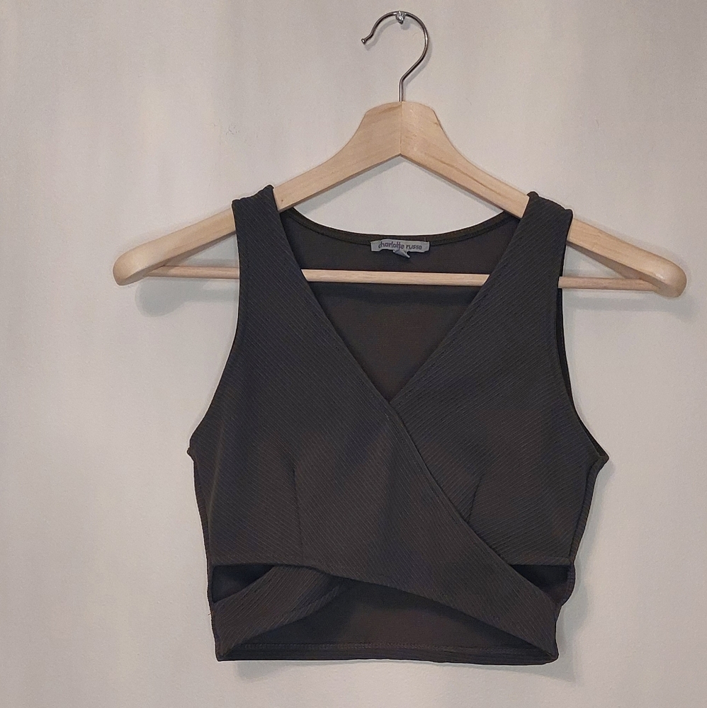 Charlotte Russe Olive Green Sports Bra - Picture 2 of 6